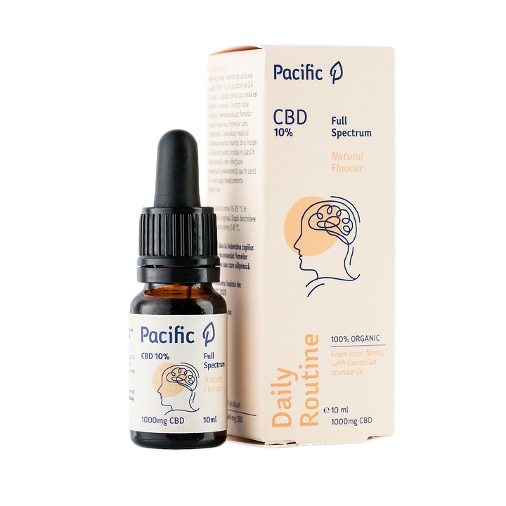 Kenderolaj, Cannabidiol 10%, Pacific, Prémium, 1000mg Cannabidiol, Full Spectrum, 10 ml, GMP