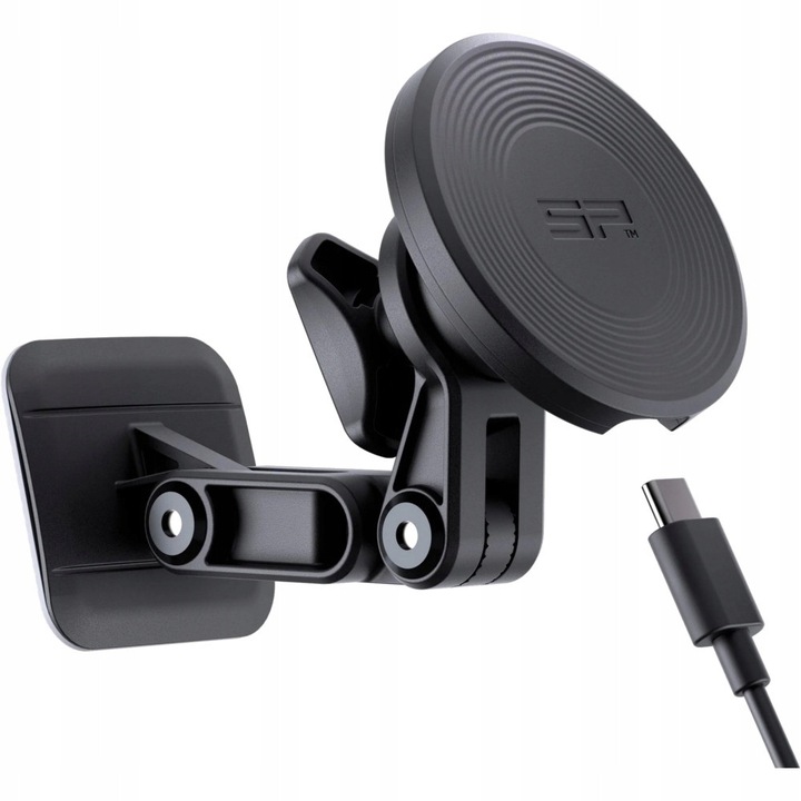 Suport auto SP Connect Adhesive Mount Pro magnetic incarcare wireless negru