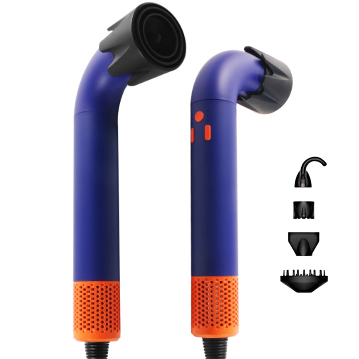 Uscător de păr Teno, 120000 RPM, 3 viteze, 3 temperaturi, accesorii multiple, negru