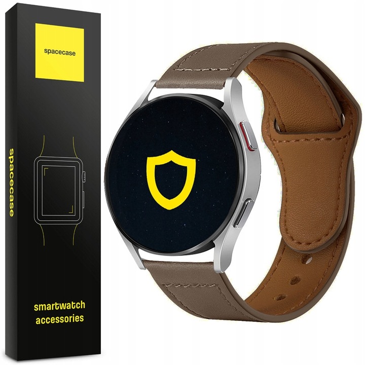 Spacecase, Curea ceas din piele ecologica Classy Leather, reglabila cu inchidere metalica, compatibila cu Huawei Watch GT/GT2/GT2E Pro 46mm, Dark Gray, 22 mm