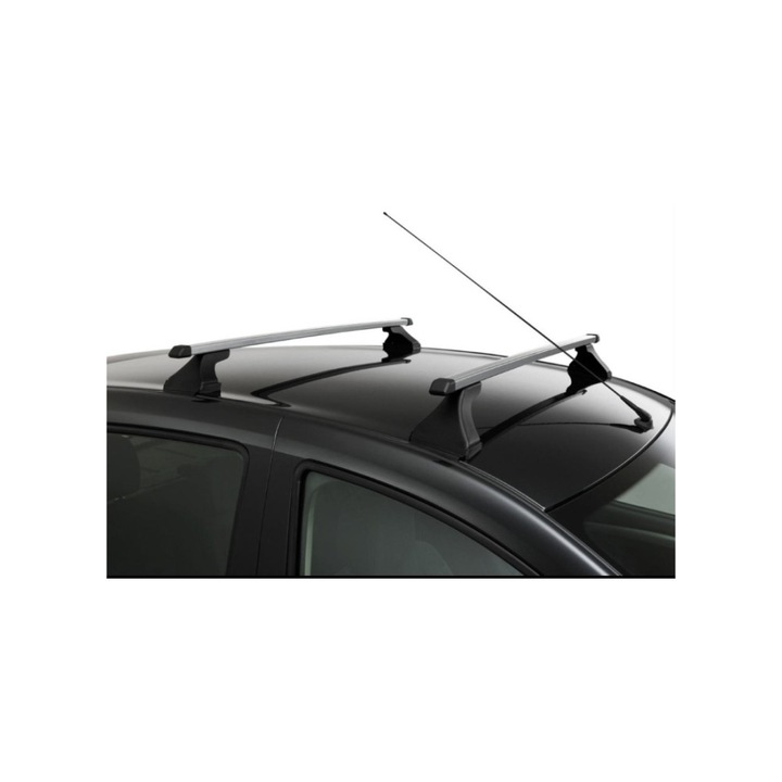 Set Bare Portbagaj Transversale compatibile Dacia Logan I, II si Sandero I, II, Otel, 115 cm, Capacitate 75kg, Montaj pe Caroserie, Argintiu