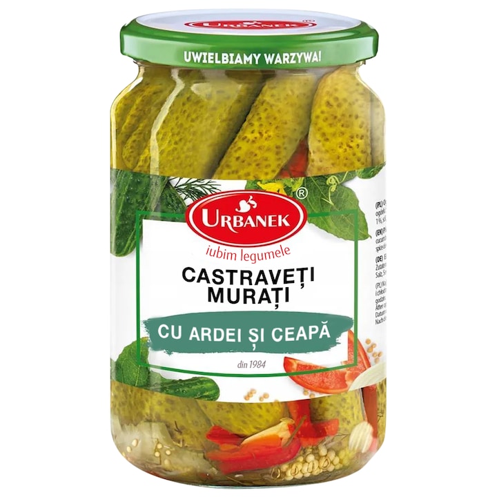 Urbanek Castraveti murati cu ardei si ceapa 680g