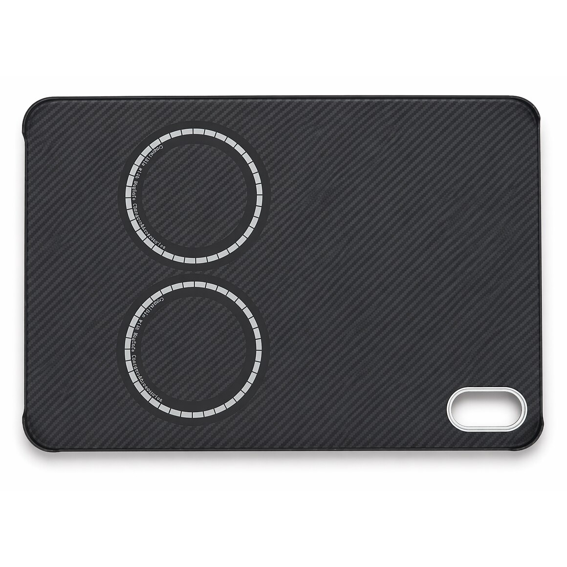 Husa magnetica pentru iPad Mini 6, tip Kevlar, design slim, finisaj carbon, 8.3"