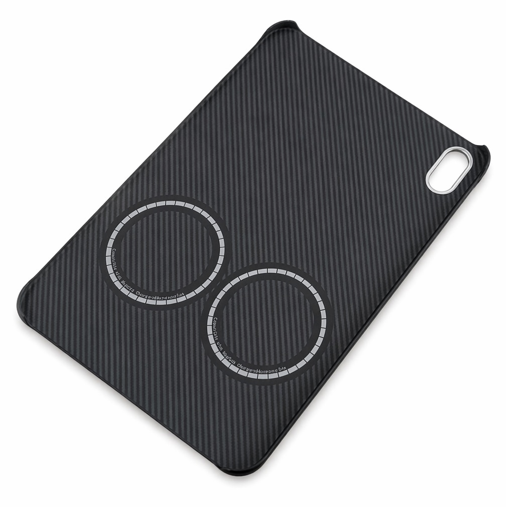 Husa magnetica pentru iPad Mini 6, tip Kevlar, design slim, finisaj carbon, 8.3"