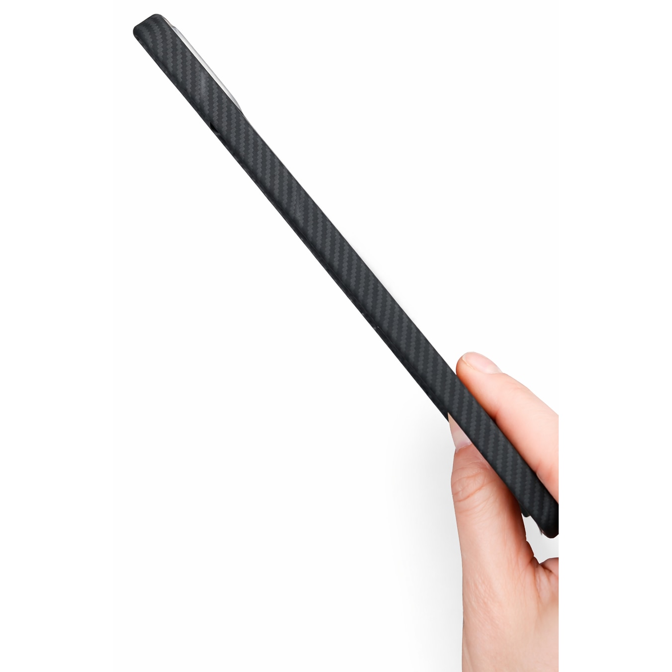 Husa magnetica pentru iPad Mini 6, tip Kevlar, design slim, finisaj carbon, 8.3"