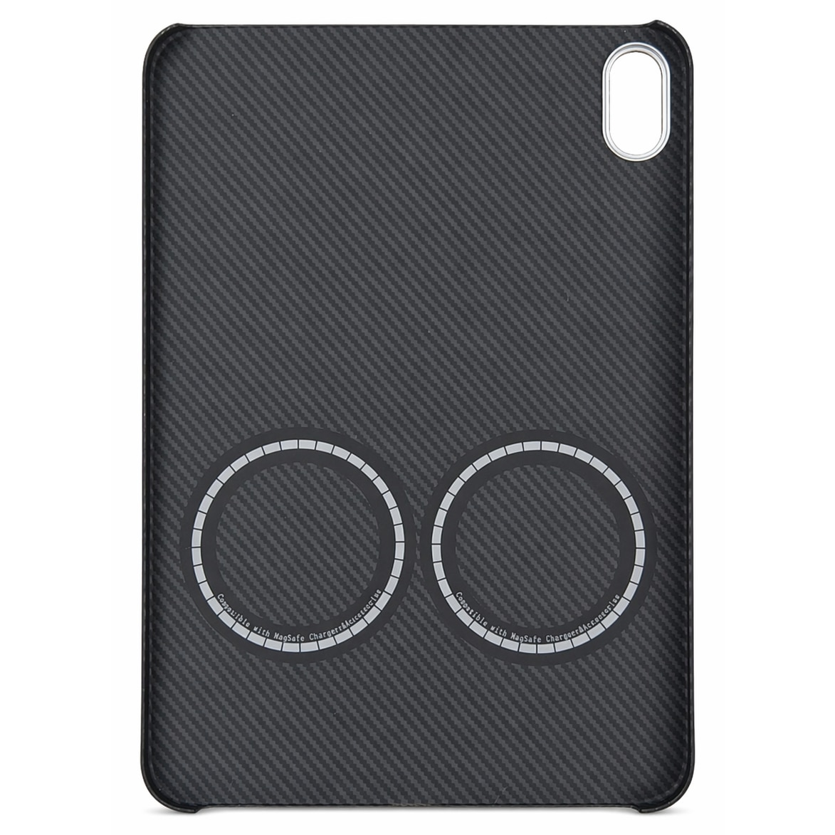 Husa magnetica pentru iPad Mini 6, tip Kevlar, design slim, finisaj carbon, 8.3"