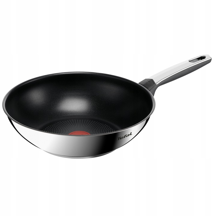 Уок тиган Tefal Emotion+, 28см, инокс, незалепващ