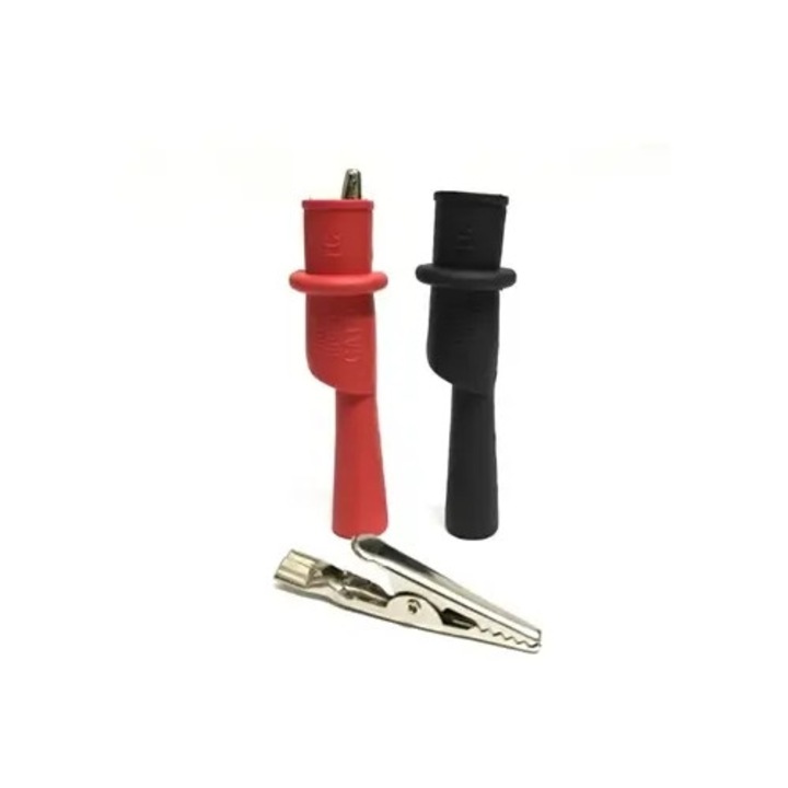 Set mufa crocodil rosu si negru pentru tester multimetru SET-MUFA-CROCODIL