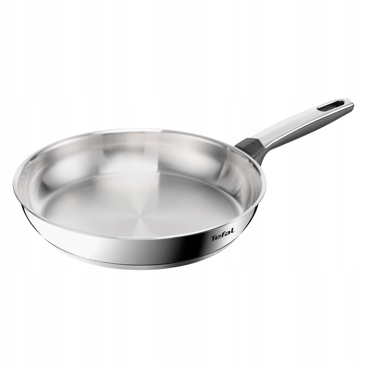 Тиган Tefal Emotion+ E3350645, от неръждаема стомана 18/10, съвместим с индукция, устойчив на надраскване, сребрист, 28 см