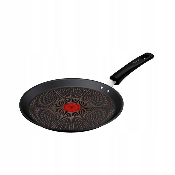 Тиган за палачинки Tefal Experience G33438, с незалепващо покритие FusionCore, съвместим с индукция, черен, 25 см