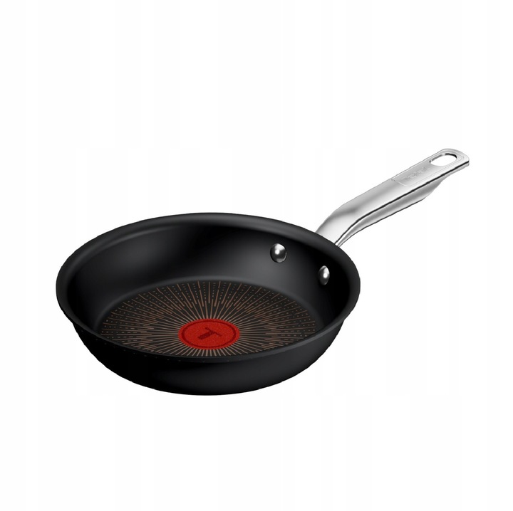Tefal Experience 20 cm-es fekete kerek serpenyő, 38x6.7 cm