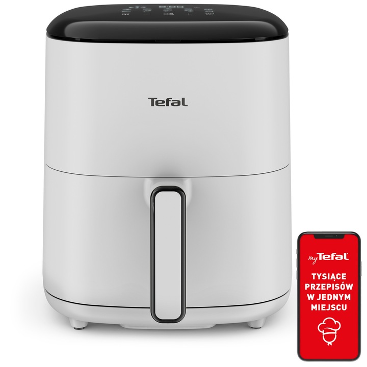 Tefal olaj nélküli fritőz, 5 l, 1550 W, 10 automata program, világosszürke