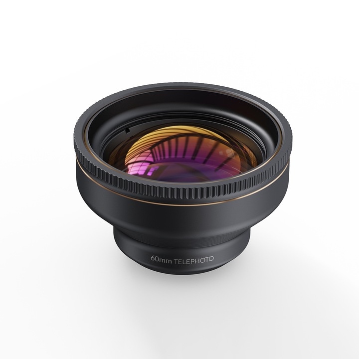Филтър за телефони ShiftCam LensUltra Telephoto, 60mm, Zoom 2–5x, Multi layer AR, Черен