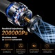 IBESPHERE 4 in 1 hordozható porszívó – Gyors tisztítás autóban és otthon, 20000 PA, 90000 RPM kefe nélküli motor, 100W, 6000mAh akkumulátor 30 perc üzemidővel, 3 sebesség, 9 tartozék + újrafelhasználható HEPA szűrő, szívó- és fúvó funkció, fekete-arany