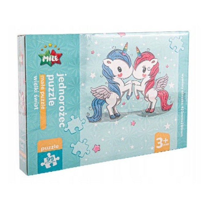 Puzzle 99 ÉDES EGYSZARVÚAK, 3 év+, karton, többszínű