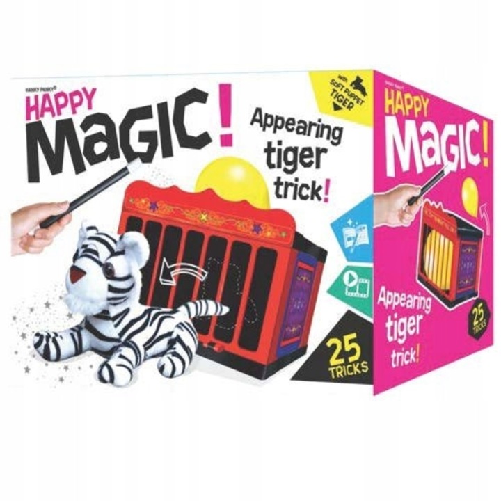 Set Jocuri de Magie, Cartamundi, Happy Magic Tygrysek, 25 trucuri, 26x20,5x18cm