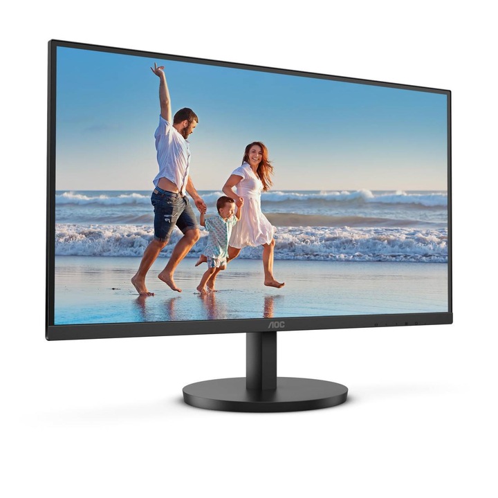 AOC 27B3HM/BK – 27″ FHD VA Монитор, 1920×1080, 75 Hz, VGA и HDMI, адаптивна синхронизация, режим Low Blue, Flicker-Free, черен