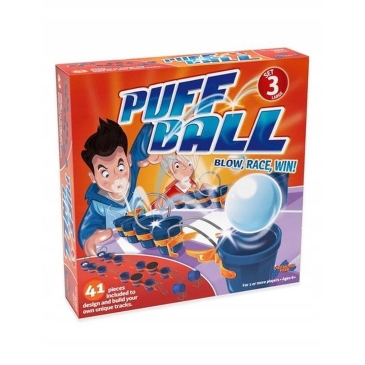 Társasjáték TOMY Puff Ball, 2 darabos készlet, 31 elem, többszínű