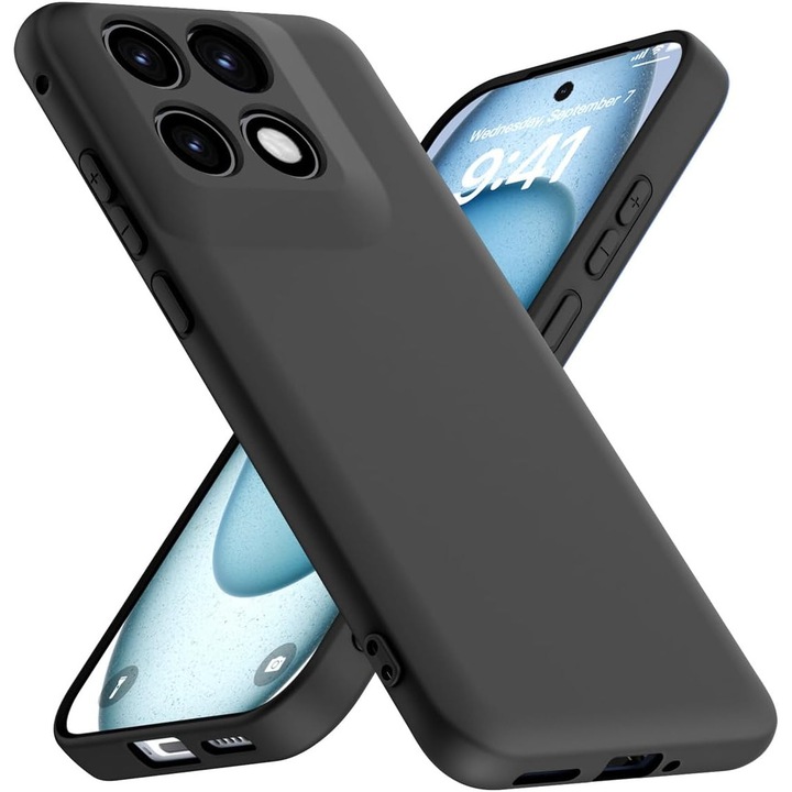 Intelli® Husa silicon Compatibila cu Motorola Edge 70 Fusion, Negru mat