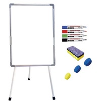 Set Flipchart magnetic, 70x100 cm Premium, inaltime ajustabila + accesorii: markere, burete, magneti