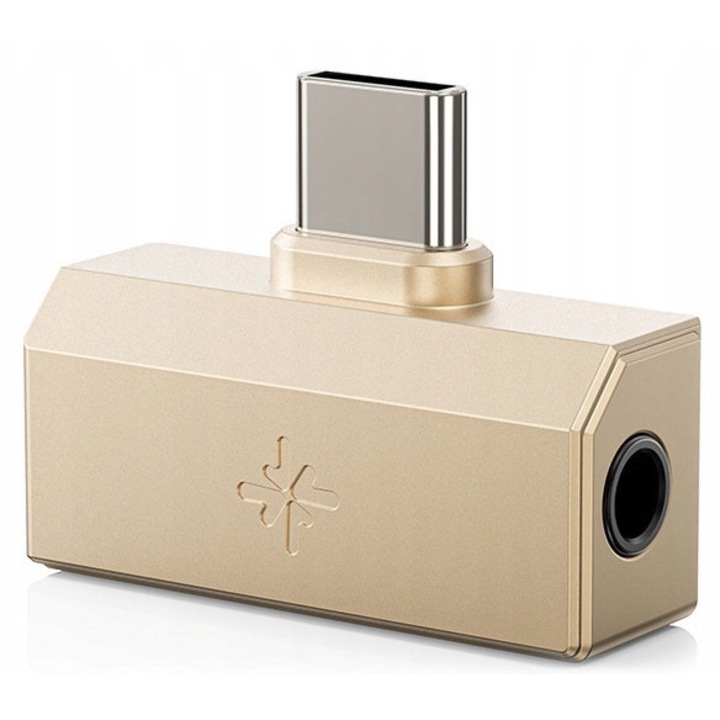 Amplificator casti FiiO SNOWSKY Tiny B, 3.5mm si 4.4mm, Zloty