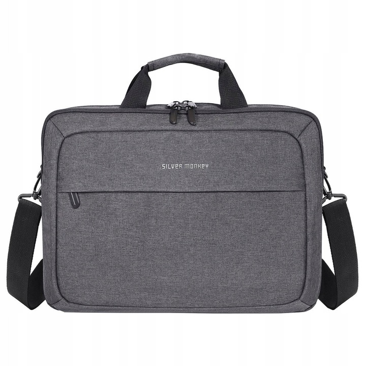 Silver Monkey Plain Bag 14,1" laptop táska, szürke, 1 rekesz, 350x80x265mm