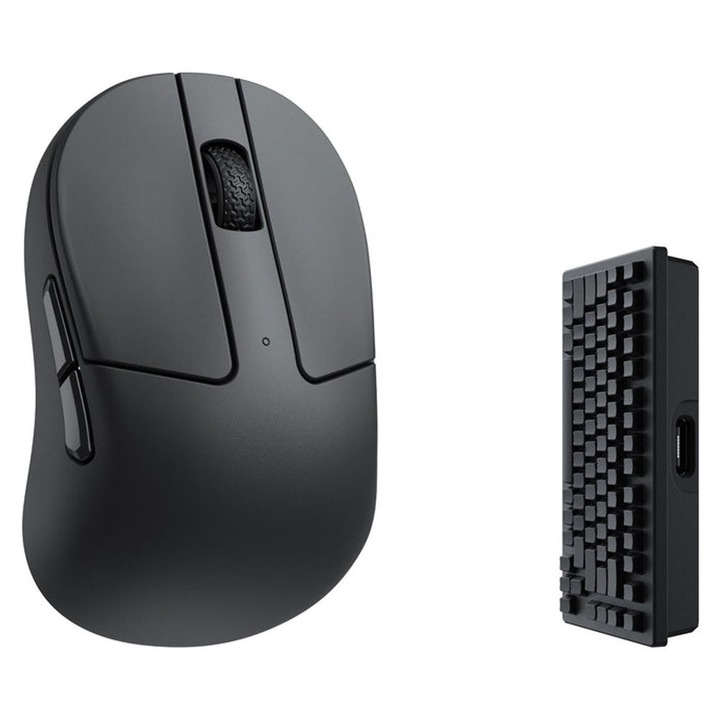 Mouse optic wireless Keychron M4 4K, 26000 dpi, negru, 86x54x32mm
