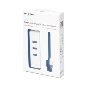 Karta de retea TP-Link UE330, Gigabit, HUB 3x USB 3.0, 25x96x31mm