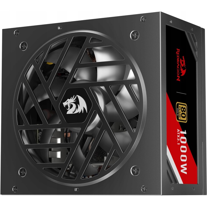 Surse PC Redragon Master GC-MS03 1000W ATX 3.1 modular, 80 Plus Gold, negru, 150x86x140mm