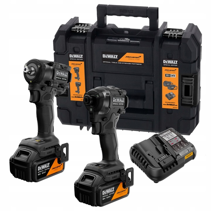 Set DeWalt 18V, surubelnita cu impact, 2 acumulatori 5Ah