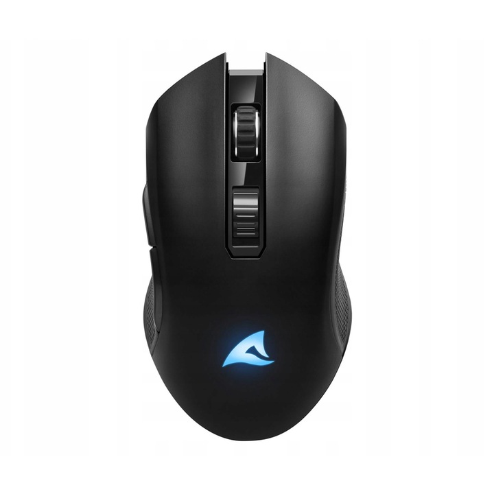 Sharkoon Skiller SGM30W vezeték nélküli gamer egér, 6000 dpi, 7 gomb, 124,5x67x39mm, logó világítás