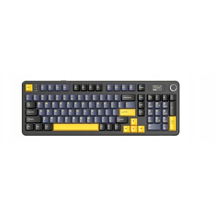 Attack Shark X98Pro mechanikus billentyűzet, 98 billentyű, Hot Swap, fekete, USB, 2.4GHz, Bluetooth 5.1 csatlakozás