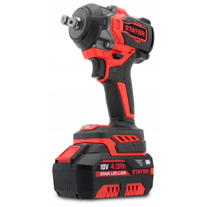 Cheie cu impact fara fir STAYER 18V 2500Nm 1'' set 2 acumulatori 7,5Ah