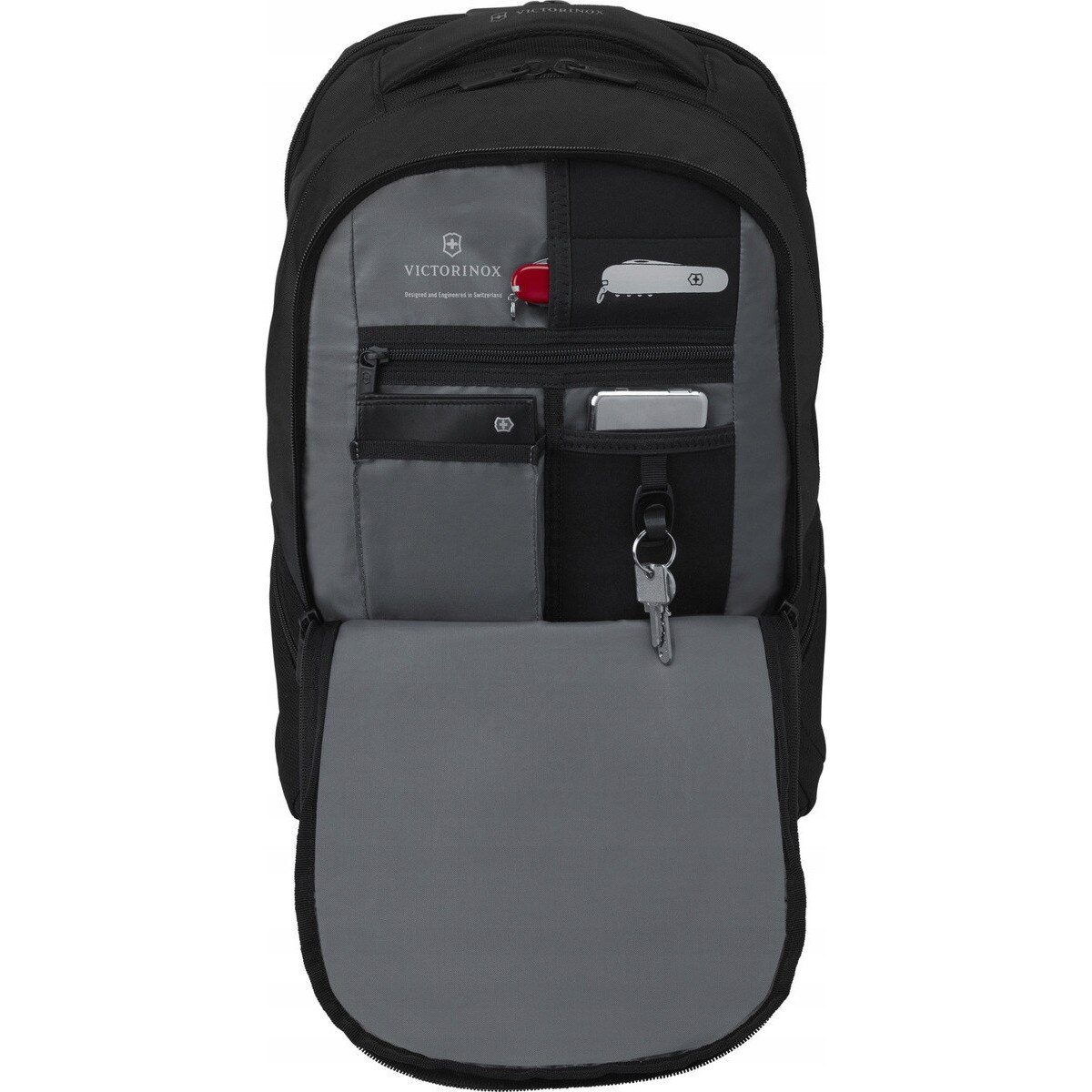 Rucsac unisex Victorinox VxSport EVO, negru, 48x35x9.8cm, capacitate 28 litri, poliester