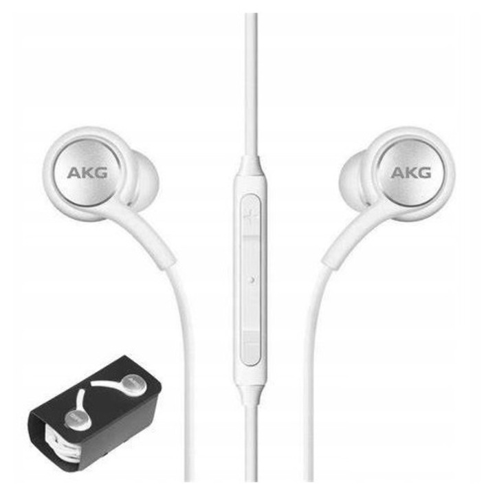 Casti in-ear AKG GH59-14984A (BWKJ1R8IR5CD), cu fir 1,2 m, jack 3,5 mm, telecomanda pe fir, alb