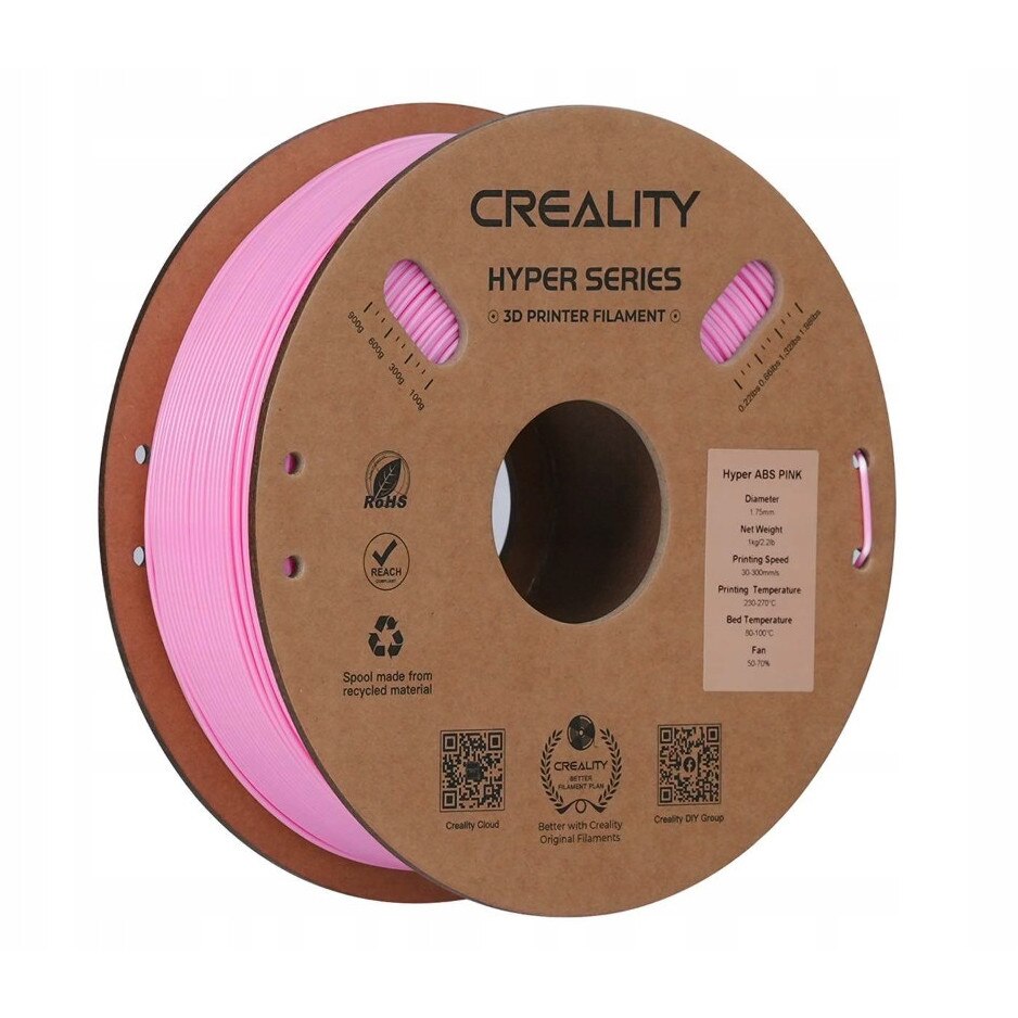 Filament 3D Creality Hyper Series ABS roz, 1,75mm, 1kg - eMAG.ro