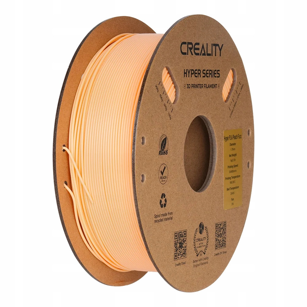 Filament 3D Hyper PLA, 1.75mm, 1kg, Peach Fuzz