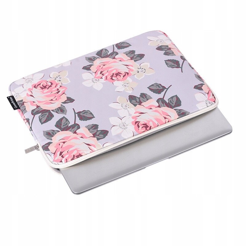 Etui laptop, EtuiTab, model flower, waterproof, negru, 35x25,5x3,5cm