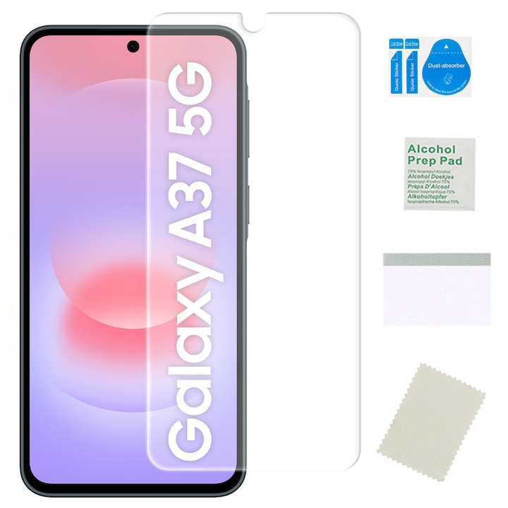Folie protectie hidrogel pentru Samsung Galaxy A37 5G, transparenta, 0.13mm, set complet