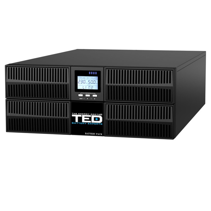 UPS Online Rack 10kVA 10kW Dubla Conversie Sinus Pur Terminal Block Management Remote pentru Centre Date & Industrial TED Electric TED006233