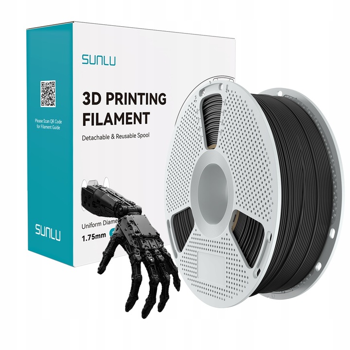 Sunlu nylon 3D szál, 1,75mm, fekete, 1kg
