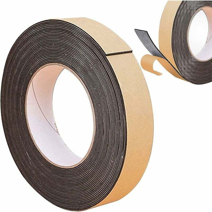 Banda autoadeziva, 25mm x 2mm x 10m, multifunctionala, protectie impotriva zgomotului, anti-alunecare