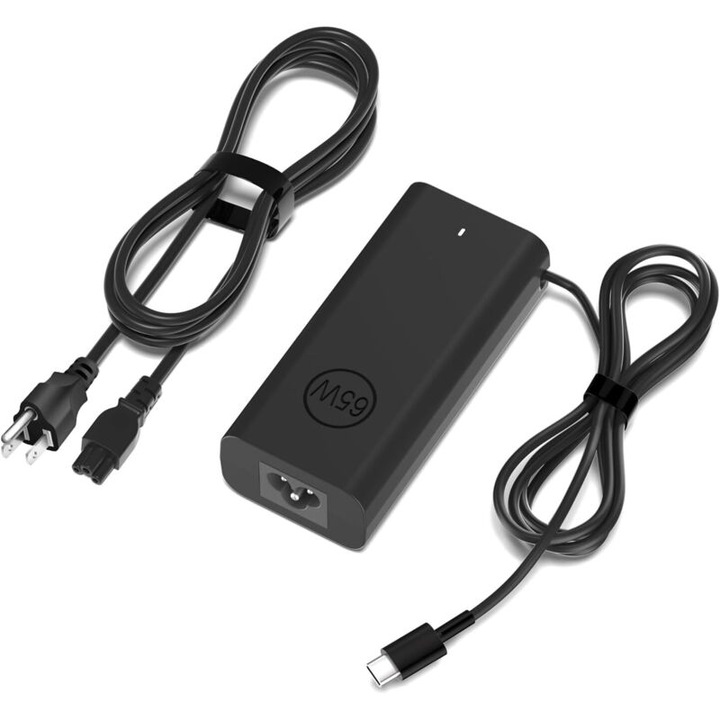 Incarcator laptop 65W, compatibil Dell Latitude, XPS, Chromebook, protectie la supratensiune, 100-240V, 5V/3A, 9V/3A, 12V/3A, 15V/3A, 20V/3.25A