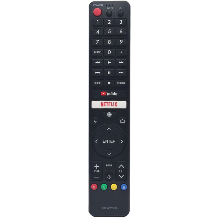Telecomanda pentru televizor LCD Sharp GB345WJSA, set de 1, functioneaza cu 2 baterii AAA