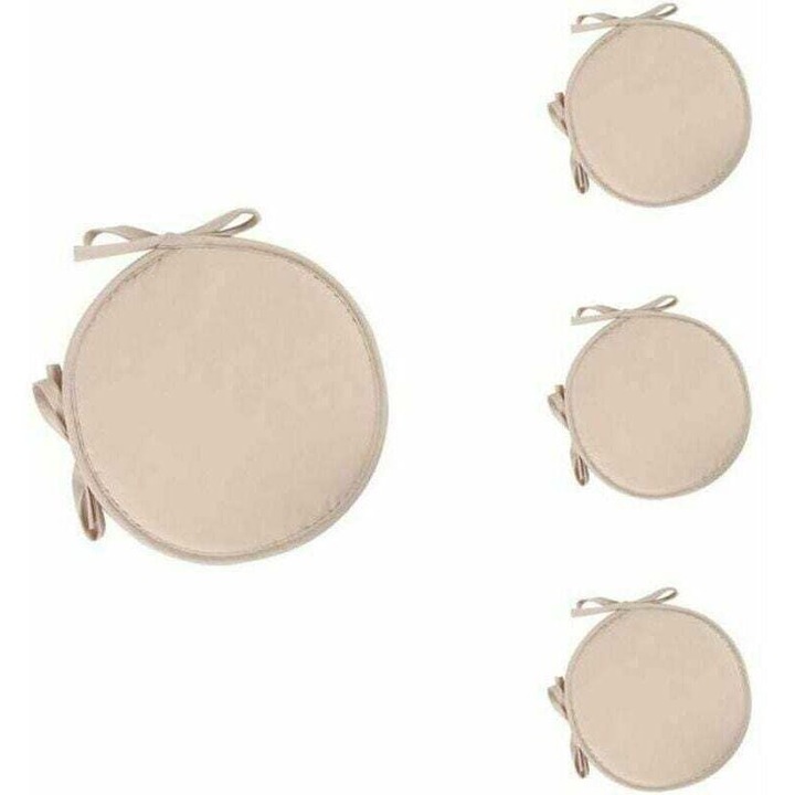 Set de 4 perne rotunde pentru scaune, 30x30cm, bej, pentru interior si exterior