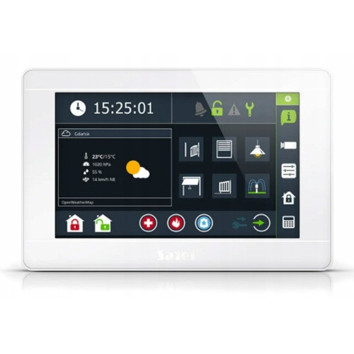 Satel Integra 32 riasztórendszer készlet, érintőképernyő, GSM LTE, piros, 266x286x100mm