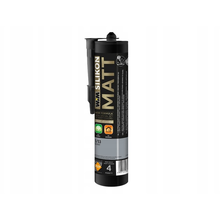 Silicon mat, WiM, 300ml, negru, rezistent la mucegai