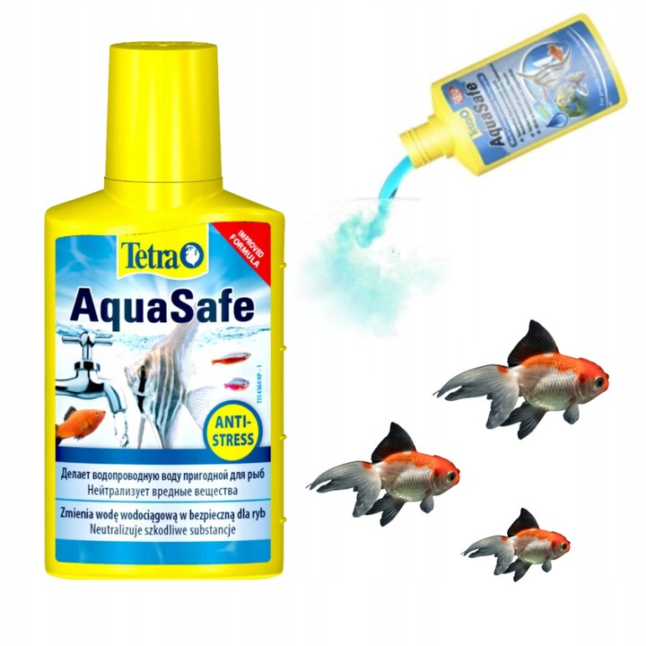 Tetra AquaSafe Anti-Stress, tratament apa acvariu, 500 ml, pentru 1000 L, cu BioExtract si vitamina B1