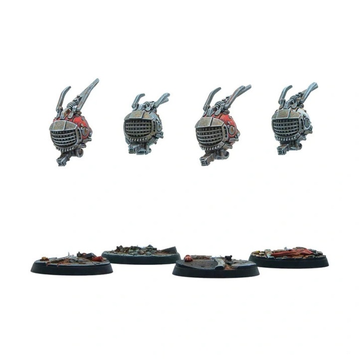 Fallout játékbővítmény, Robots Eyebots, Modiphius, 4 összeszerelhető modell, szürke