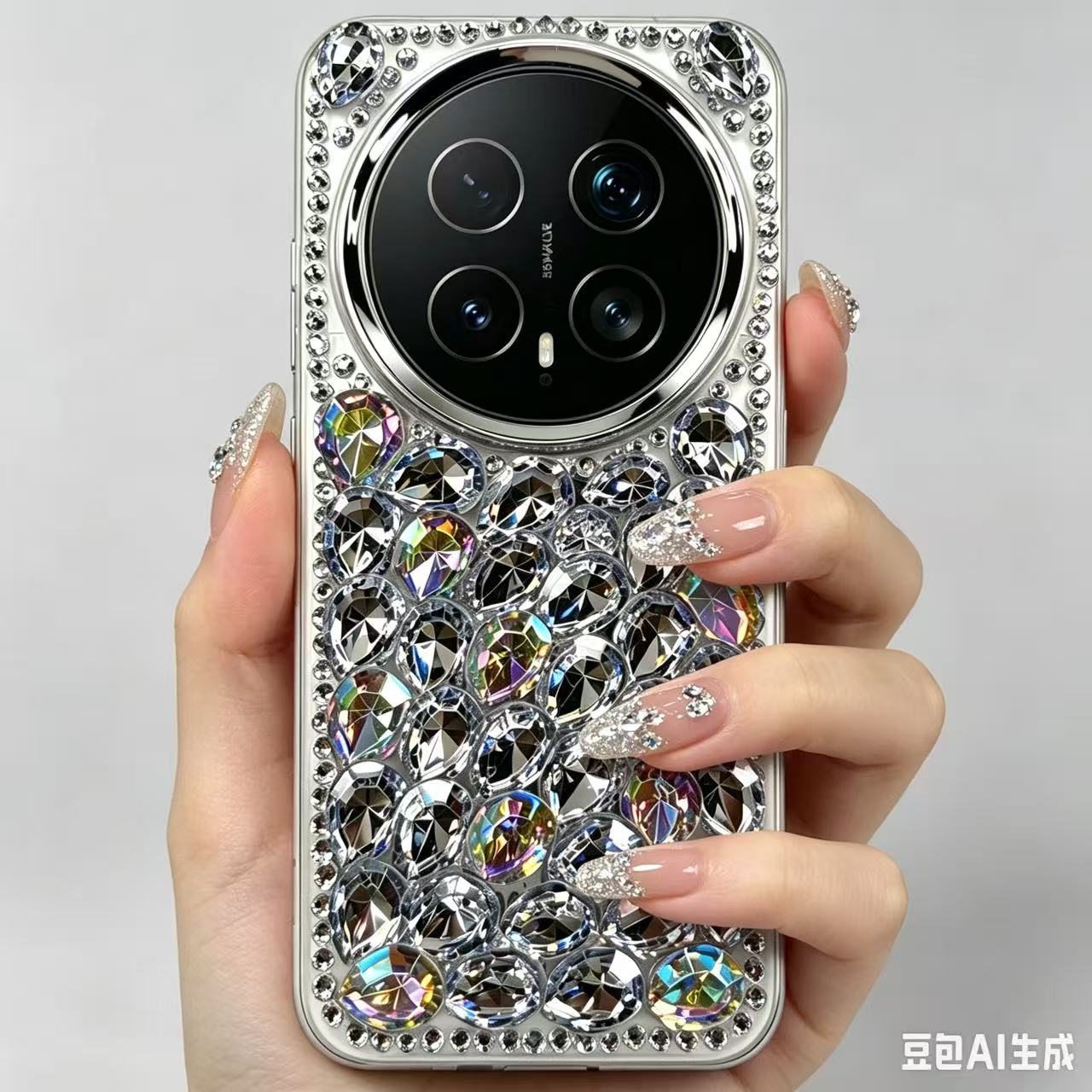 Husa de Protectie, Compatibila Honor Magic8pro, Bling Glitter Luxury cu Strass Crystal Rhinestone, OLOEY®,3D Sparkly Jewelled Gemstone, Transparent, Anti Shock